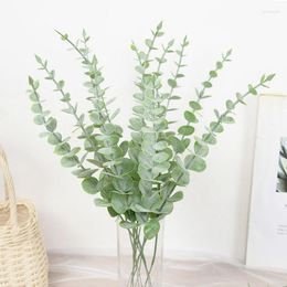 Decorative Flowers 6/12pcs Artificial Eucalyptus Leaves Stems Faux Greenery Branches For Wedding Party Decor Home Decoration Garden Supplies