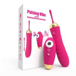 Sex toys massager The new product becomes a toy female masturbator wireless remote control impact gun sucking dual-use internal and external dual