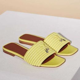 Quality LP High Leather Women Summer Embroidered Sandals and Slippers Flat Large Size Vacation s Sho f