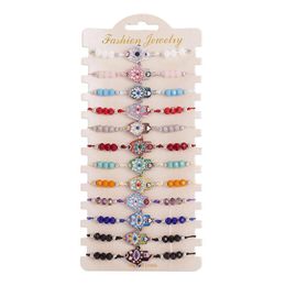 Beaded Bohemian Colour Palm Mixed Bracelet Strands 12 Pieces Soft Y Adjustable Bracelets Drop Delivery 202 Dh2Ou