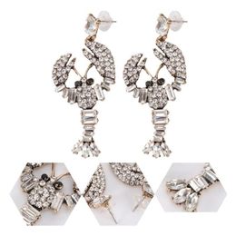 Charms 1 Pair Lobster Ear Pendant Lady Earrings Funny Decors Exaggerated Dangler For Woman Festival Drop Delivery 202 Dhf4E