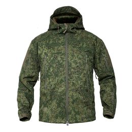 Men's Jackets MEGE Men's Military Camouflage Fleece Tactical Jacket Men Waterproof Softshell Windbreaker Winter Army Hooded Coat Hunt Clothes 230208