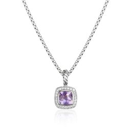 Pendant Necklace Garnet Men Pendant 7mm Jewellery Designer Amethyst Diamond Petite High Blue Topaz End Jewellery Women Necklace