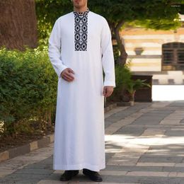 Ethnic Clothing Jl045 Spot Muslim Loose Type Printed Gentleman Men'S Casual Robe Caftan