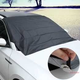 Strong Magnetic Car Sunshade For Windshield Silver Cloth Snow Sun Shade Waterproof Dust Protector Cover Winter Car Front Window