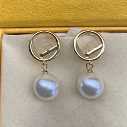 Womens Designer Earrings Fashion Pearl Earing For Woman Designers Jewellery Luxury Studs Earrings Golden Letters Hoops Earring Ring 2302094BF