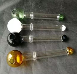 Long pot of glass bongs accessories , Glass Smoking Pipes Colourful mini multi-colors Hand Pipes Best Spoon glass Pipe