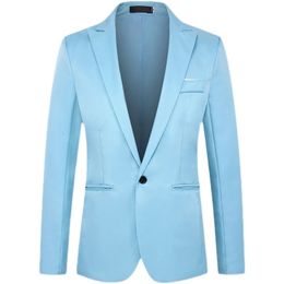 Mens Suits Blazers Boutique 5XL Suit Fashion Elegant Gentleman Solid Color Slim Fit Dress Casual Business Italian Style Wedding Formal Blazer 230209