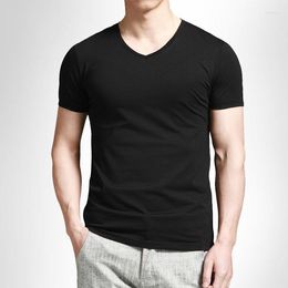 Men's T Shirts Black T-shirt Men's Classic Crew Neck Comfort Soft Keep Tucked Undershirt - Breathable Cotton Modal Blend