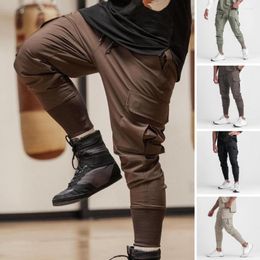 Men's Pants Men Sweatpants Fashion Comfy Long Summer Quick Drying Solid Colour Sports Streetwear