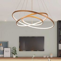 Lights New Modern LED Ring Chandeliers for Villa Living Bedroom Dining Room Ceiling Chandelier Home Decor Indoor Lighting 0209