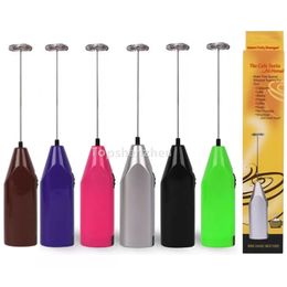 Egg Tools 6 Colors Stainless Steel Handheld Electric Milk Frother Coffee Foamer Foam Maker Whisk Drink Mixer Battery Operated Kitchen Egg Beater Stirrer