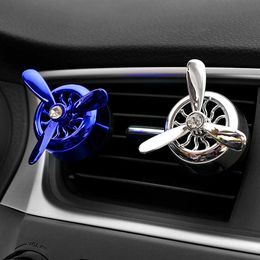 Interior Decorations Car Ornament ABS Force 3 Propeller Aroma Perfume Diffuser Automobiles Decoration Vents Outlet Fragrance Clip Air Freshener 0209