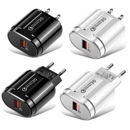 USB Wall Charger Quick Charge 18W 3A QC3.0 Adapter Fast Power Charger Block for iPhone Samsung LG