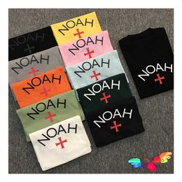 Men's T-Shirts 2022 Multicolor NOAH Cross Tee Men Women Classic Graphic Printed Noah T Shirt Summer Tops Short Sleeve Japan T-shirt T230209