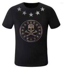 Men's T Shirts 2023 Multicolor Fashion Colour Pullover Tees Gothic Rhinestones T-shirt Men Street Harajuku Short Sleeve Size S- 4XL