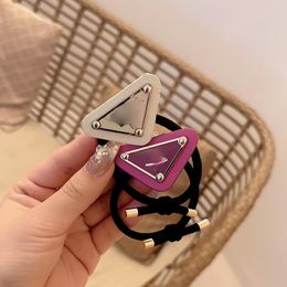 American Triangle Hair Band Candy Colour Cute Girl Elastic Rubber Band Hair Tie