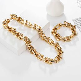Link Chain Goth U Shape Chunky Thick Chain Choker Necklaces for Women Men Steampunk Acrylic Resin Trendy Party Boho Jewelry Collar G230208
