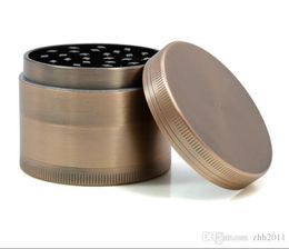 63 Mm Diameter Zinc Alloy Ancient Copper Grey Four-layer Cigarette Grinder Cigarette Shredder