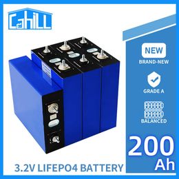 3.2V 200Ah Lifepo4 Solar Battery Lithium Iron Phosphate Battery DIY Cells 12V 24V 36V 48V For RV Golf Carts Boat Yacht Forklift