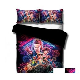Bedding Sets 3D Stranger Things Set Duvet Ers Pillowcases Science Fiction Movies Comforter Bed Linenno Sheet 201210 Drop Delivery Ho Dhhcj