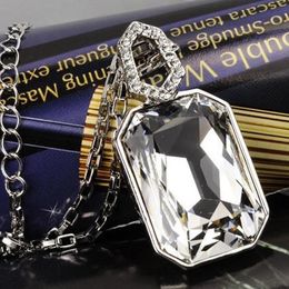 Pendant Necklaces Quality Fashion Charms Long Necklace Austrian Premium Big Crystal Micro Pave Zircon Luxury Jewelry For Women