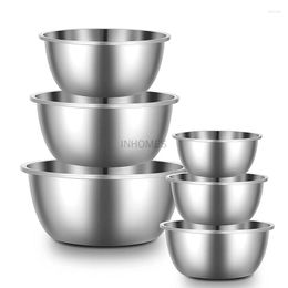 Bowls Stainless Steel Nesting Whisking Refrigerator Mixing Salad Cooking Baking Vegetable Storage Dishwasher