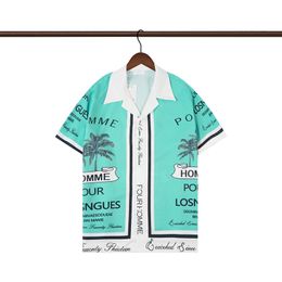 2023 luxury Mens Casual designer hawaiian shirts stripe T shirt fashion print shirt brand Spring Autumn slimming the most fashionable clothing