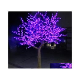 Lawn Lamps Outdoor Led Artificial Cherry Blossom Tree Light Christmas Lamp 2304Pcs Leds 9.8Ft/3.0M Height 110Vac/220Vac Rainproof Dr Dhtvi