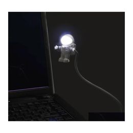 Night Lights Brelong 1 Pc Usb Led Light Can Adjust The Astronaut Spaceman To Carry White Drop Delivery Lighting Indoor Dhwli