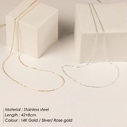 Feine Halskette aus Edelstahl mit goldfarbenen Anhängern, kurz, lang, Statement-Anhänger, Geschenk für Damen, Edelstahl-Schmuck