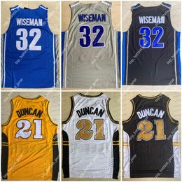 Tigers 32 James Wiseman Basketball Jersey Wake Forest Demon Deacons Black Duncan White Yellow Blue Mens Jerseys Stitched