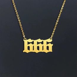 Number Pendant Necklaces for Women Gold Plated Dainty 111 222 333 444 555 666 777 888 999 Pendants Choker Chain