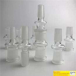 glass adapter 14mm to 18mm male female glass on bong adapters with grinding mouth for smoking pipes