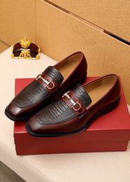 2023 Fashion Men Dress Shoes Genuine Leather Groom Party Wedding Flats Men's Slip On Brand Formal Oxford Shoes Size 38-47