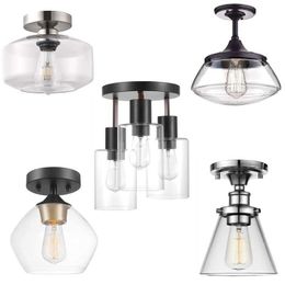 Ceiling Lights lights industry loft glass ceiling Simplicity Cloakroom balcony hallway lamp Porch light 0209