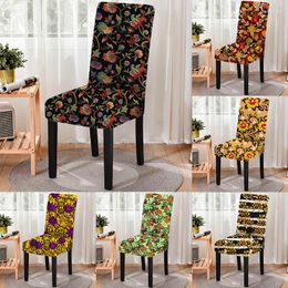 Chair Covers Vintage Floral Print Cover Dustproof Anti-dirty Removable Office Protector Case Chairs Living Room Gaming