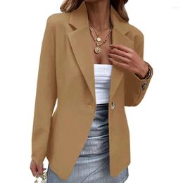 Women's Suits 2023 Jacket Women Spring/Autumn Fashion Leisure Coat Lapel Slim Cardigan Temperament Coats Solid