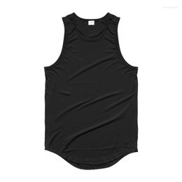 Men's T Shirts 2023 Tank Tops Simple Design Solid Colours Short Sleeve Gym Clothing Fitness Tight Tee Shirt Workout 6601