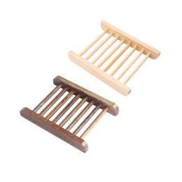 Soap Dishes Natural Wood Soap Tray Holder Dish Storage Bath Shower Plate Home Bathroom Wash Soap Holder Organiser