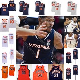 Custom Virginia Basketball Jersey NCAA College Armaan Franklin Kihei Clark Jayden Gardner Reece Beekman Ben Vander Plas Kadin Shedrick McKneely Sampson Guy Hunter