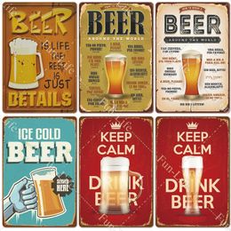 Vintage Beer Metal Tin Signs Plaque Retro Metal Poster Plates Tinplate Man Cave Pub Bar Cafe Kitchen Home Wall Decor 20x30cm Woo