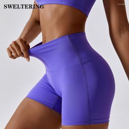 Shorts attivi Summer Candy Color High Waist for Women Push Up Booty Fitness Sports Short Short Gym Clothing Yoga