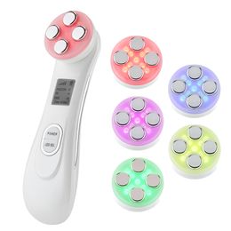 Face Massager RF EMS Beauty Device Microcurrent Radio Frequency Color Light Therapy IPL Skin Rejuvenation Face Lift Antiaging Massager 230208
