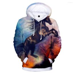 Men's Hoodies Funny Black Horse Printed Sports Hip Hop 3d Sweatshirts Fashion Men Women Hoodie Casual Long Sleeve Hooded Pullover Tops