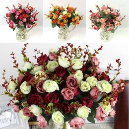 Decorative Flowers Fake Flower Artificial Lily Tulip Garden Grass False Plastic Outdoor Plants