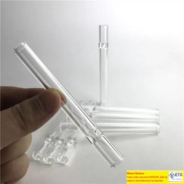 Thick Pipes Tobacco Cigarette Bat Glass Holder Straw Tube Filter Tips Spoon Water Pipes Cheap Hand Smoking Pipe