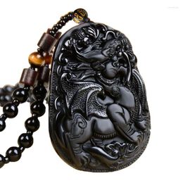 Chains Obsidian Pendant Men's Lucky Transport Items Fall Tyrant Evil Male Kylin Jade Necklace Female