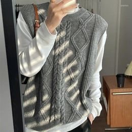 Women's Vests Korean Vintage Knitting Sweater Knitted Vest Women Sleeveless Oversize Pullover Sweaters Jumper Female Waistcoat Top