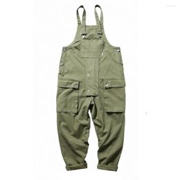 Men's Pants Stylish Men Solid Colour Streetwear Vintage Japanese Style Oversized Jumpsuit Male Clothes